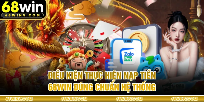 Điều kiện thực hiện nạp tiền 68WIN đúng chuẩn hệ thống